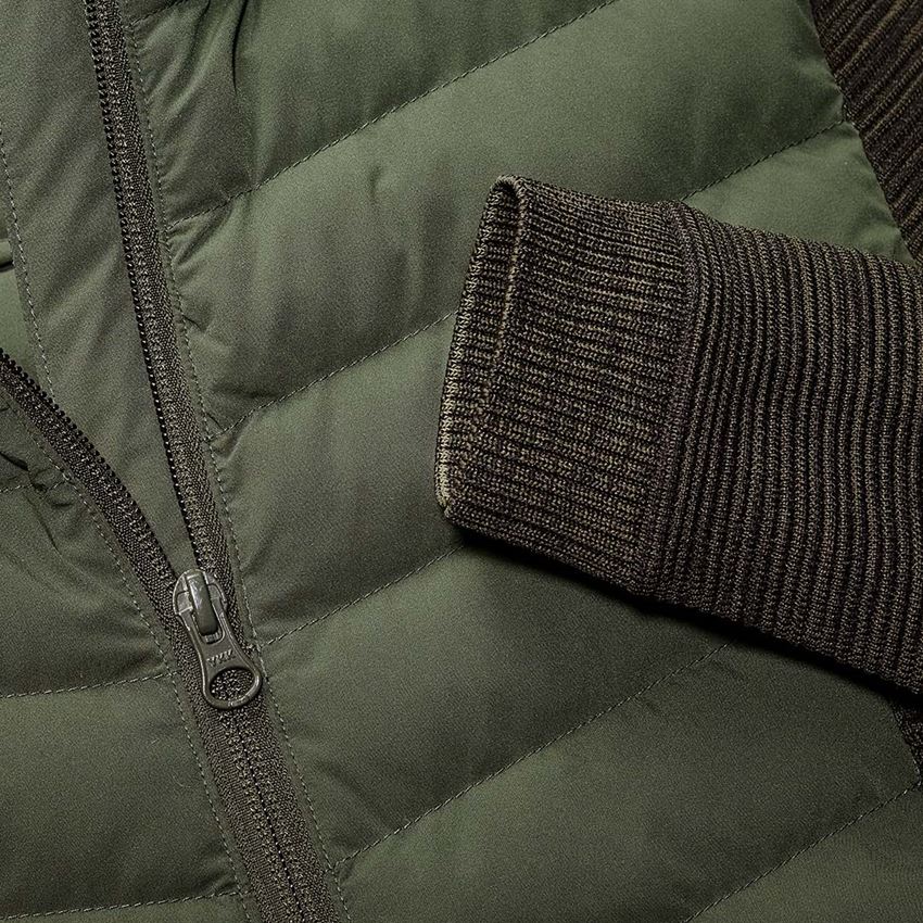 Vestes de travail: Veste en tricot à capuche hybr. e.s.motion ten, f. + vert camouflage mélange 2