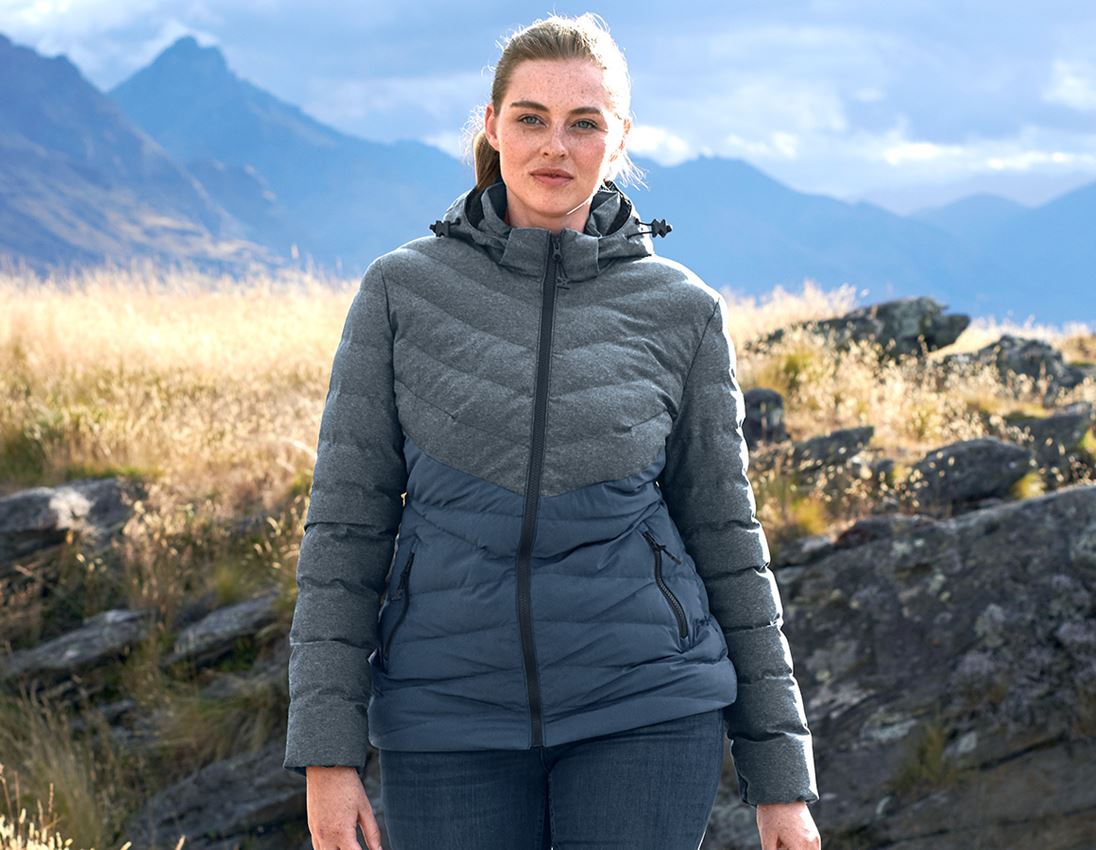 Cold: Winter jacket e.s.motion ten, ladies' + slateblue