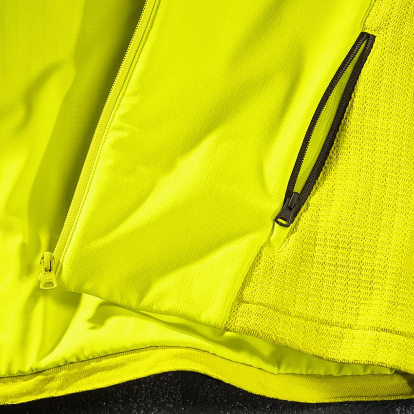 Vestes de travail: Veste en tricot hybride e.s.trail + jaune acide/noir 2