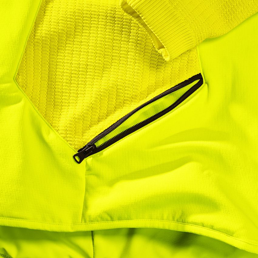 Vestes de travail: Veste en tricot à capuche hybride e.s.trail + jaune acide/noir 2