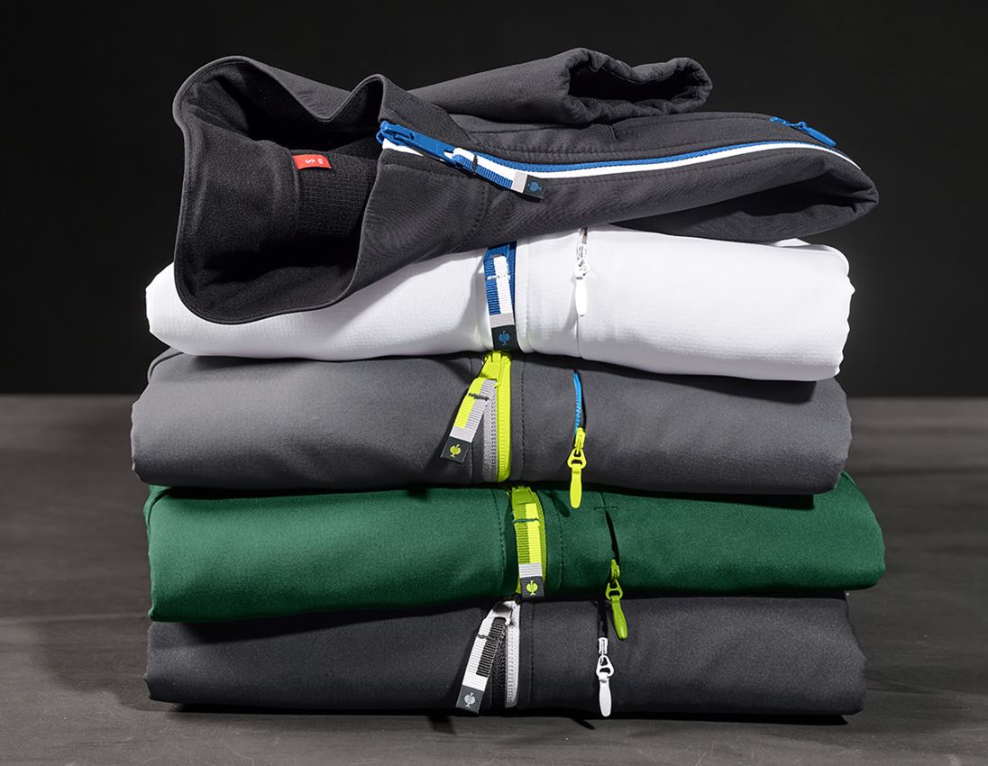 Work Jackets: Softshell jacket e.s.ambition + white/gentianblue 5