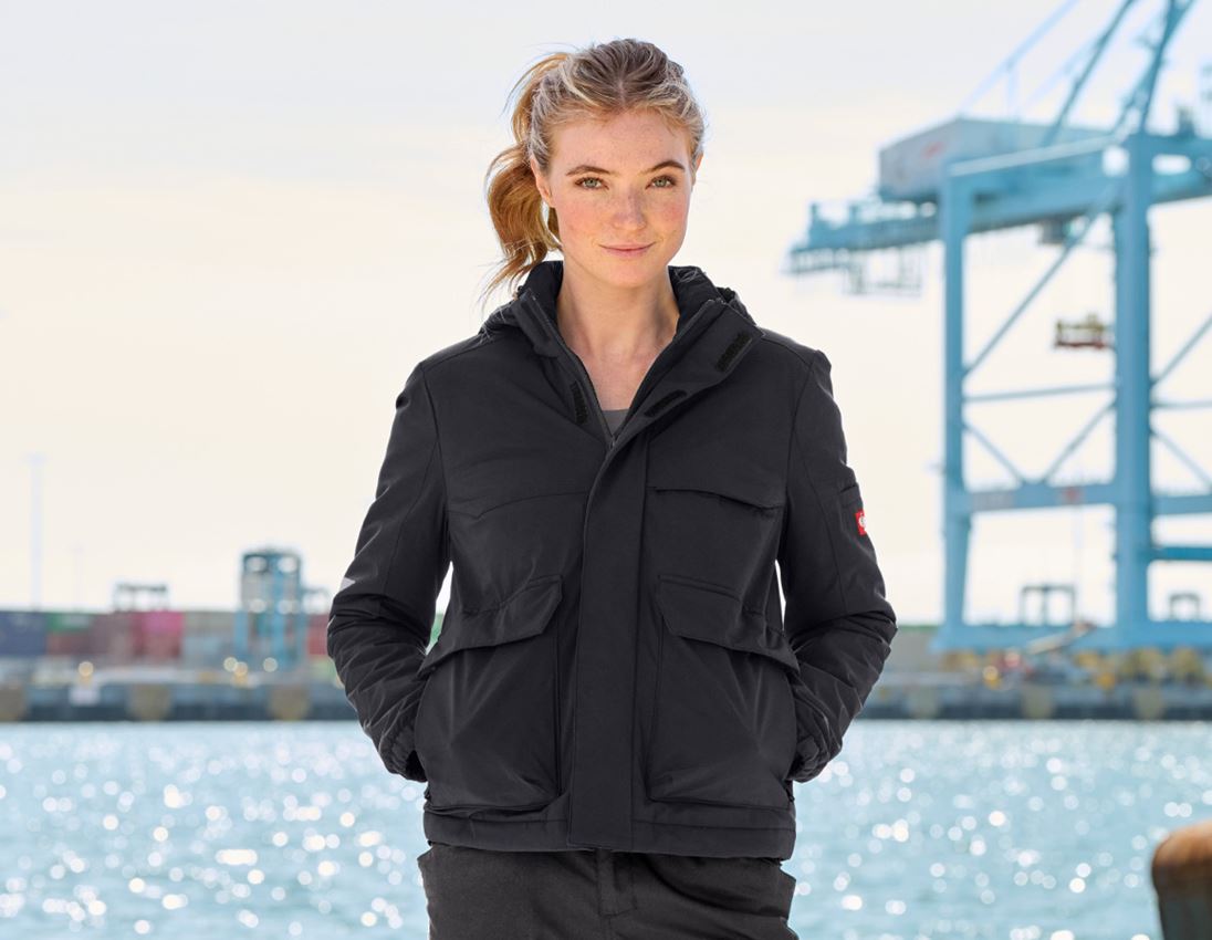 Vestes de travail: Veste d'hiver e.s.trail pure, femmes + noir