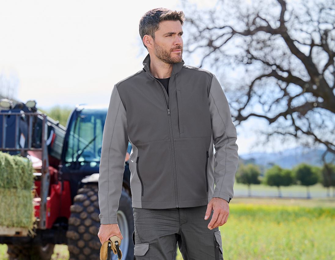 Vestes de travail: Veste Softshell e.s.trail pure + gris carbone/gris basalte 7