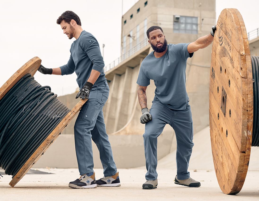 Pantalons de travail: Pantalon à taille élastique e.s.iconic + bleu oxyde 5