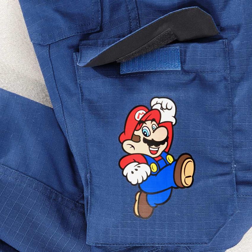 Collaborations: Super Mario Pantalon Cargo, enfants + bleu alcalin 2