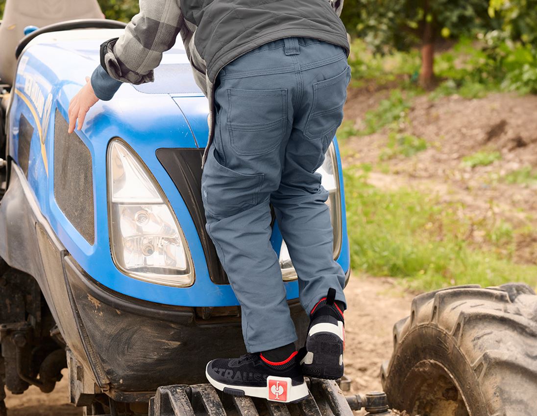 Pantalons: Pantalon à taille élastique e.s.iconic, enfants + bleu oxyde 1