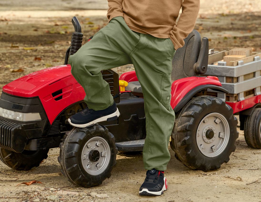 Pantalons: Pantalon à taille élastique e.s.iconic, enfants + vert montagne 1