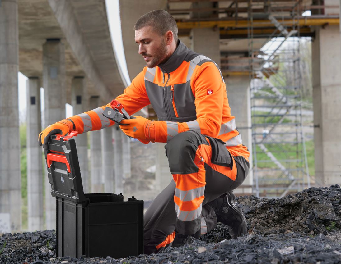 Vestes de travail: Veste softshell de signalisation e.s.motion 24/7 + anthracite/orange fluo 4