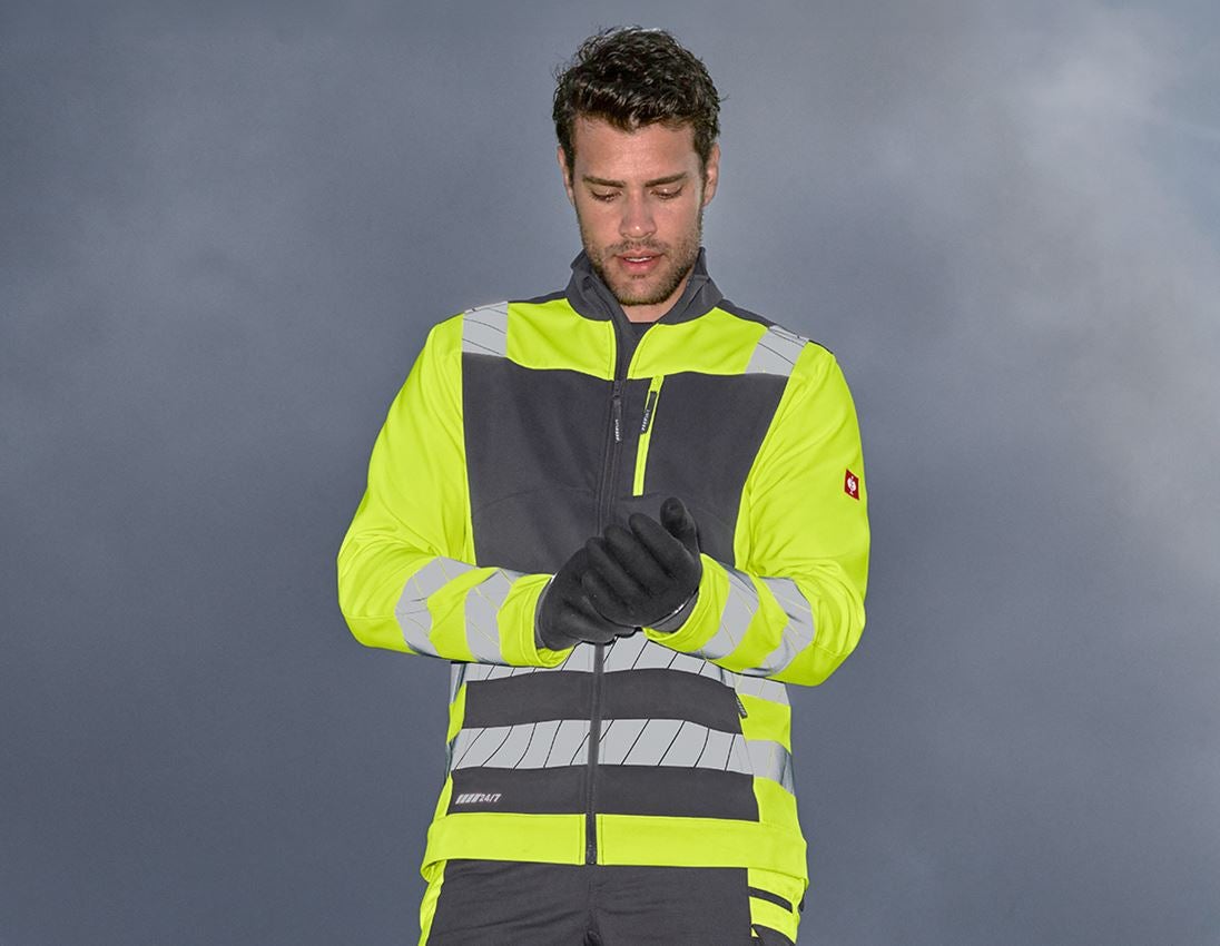 Clothing: High-vis softshell jacket e.s.motion 24/7 + anthracite/high-vis yellow 1