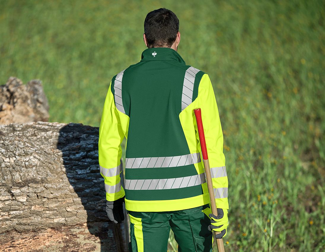 Vestes de travail: Veste softshell de signalisation e.s.motion 24/7 + vert/jaune fluo 1