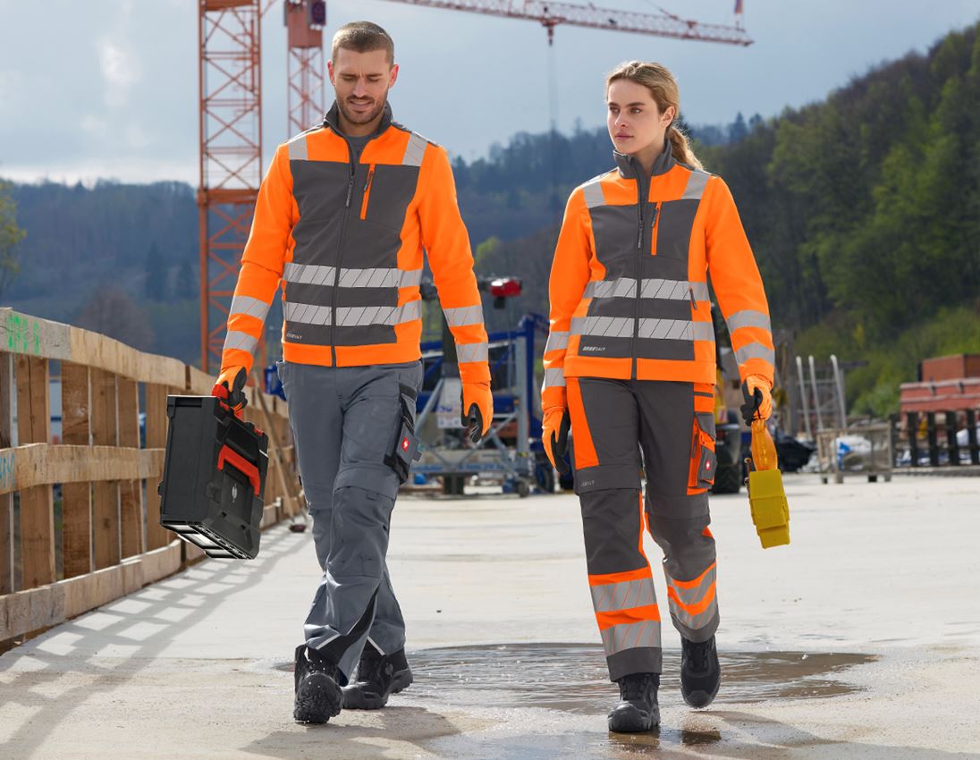 Thèmes: Veste softshell de signalisation e.s.motion 24/7 + anthracite/orange fluo 3