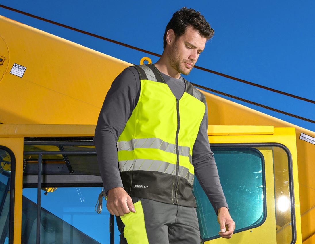 Thèmes: Gilet de signalisation e.s.motion 24/7 + jaune fluo/anthracite 2