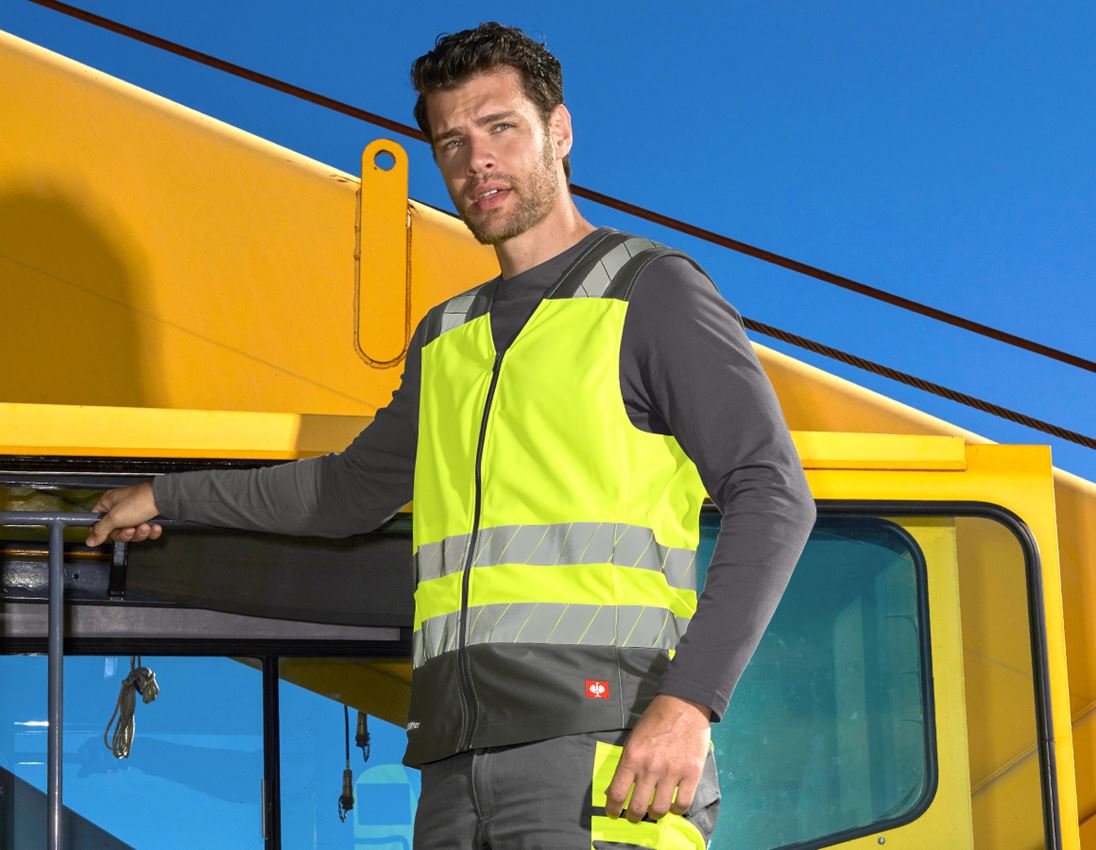 Gilets de travail: Gilet de signalisation e.s.motion 24/7 + jaune fluo/anthracite