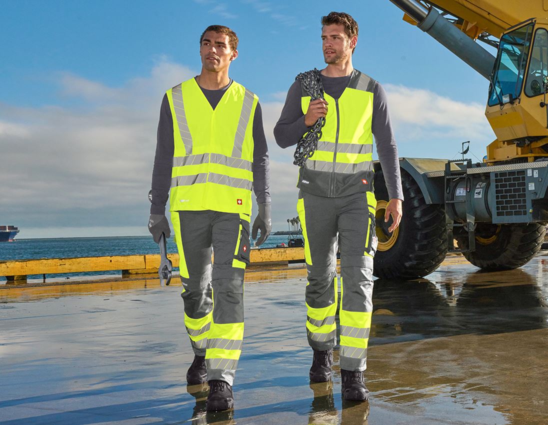 Work Body Warmer: High-vis bodywarmer e.s.motion 24/7 + high-vis yellow/anthracite 4