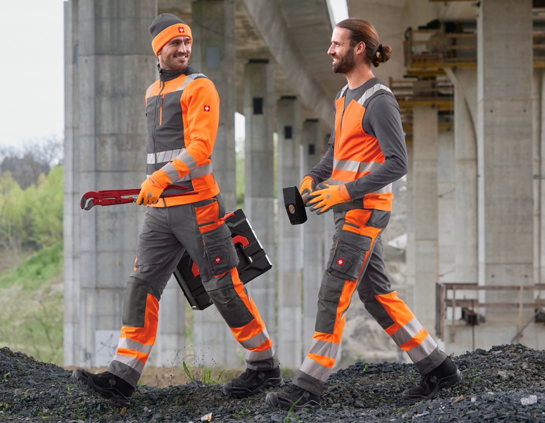 Work Body Warmer: High-vis bodywarmer e.s.motion 24/7 + high-vis orange/anthracite 4