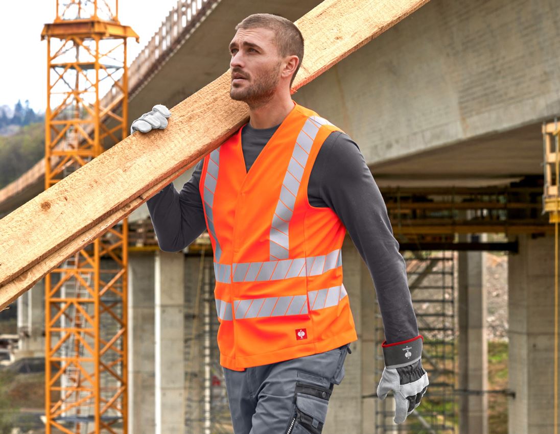 Work Body Warmer: High-vis bodywarmer e.s.motion 24/7 uni + high-vis orange 1