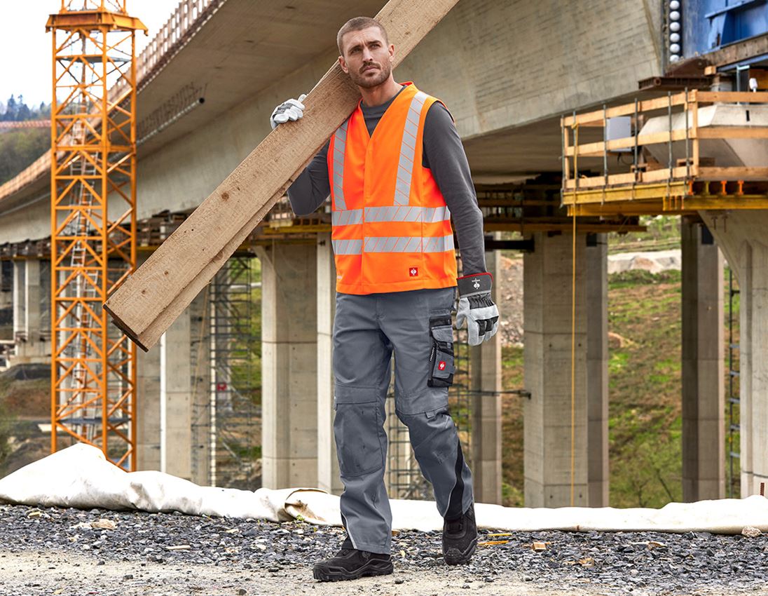 Gilets de travail: Gilet de signalisation e.s.motion 24/7 uni + orange fluo 3