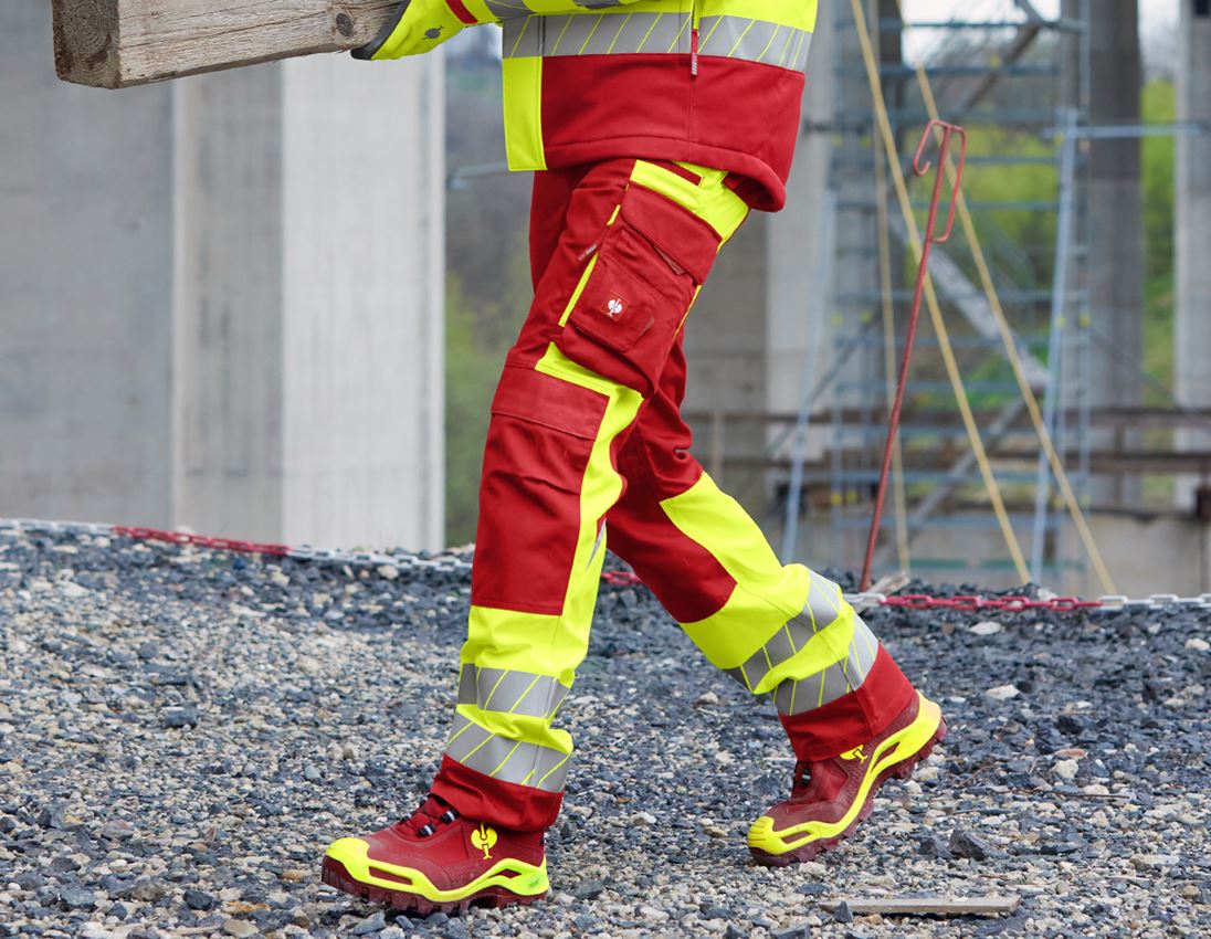 Thèmes: Pantalon à taille élast. signal. e.s.motion 24/7 + rouge/jaune fluo 1