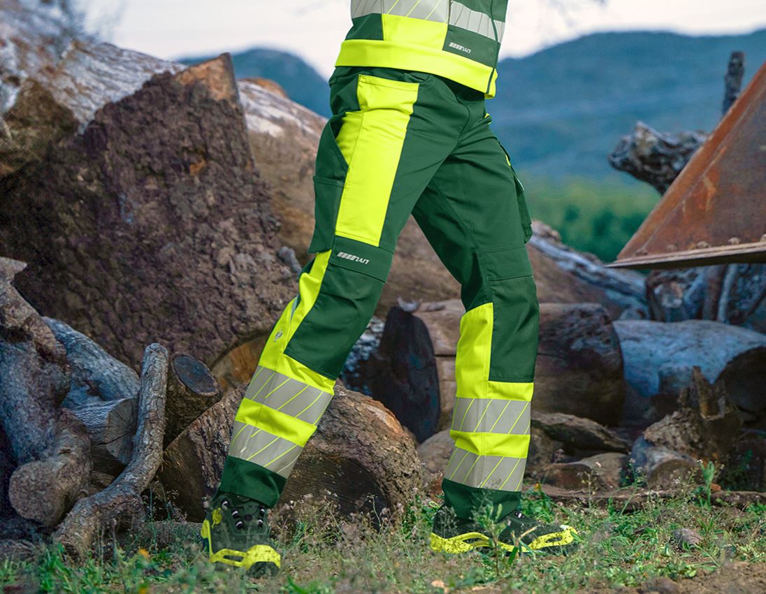 Thèmes: Pantalon à taille élast. signal. e.s.motion 24/7 + vert/jaune fluo 9