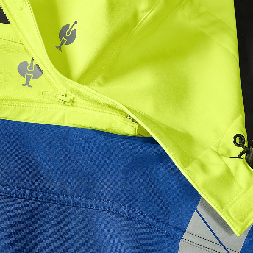 Vestes de travail: Veste softshell de signal. d'hiver e.s.motion 24/7 + bleu royal/jaune fluo 2