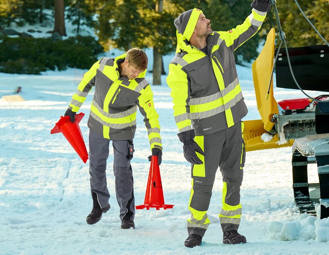 Vestes de travail: Veste softshell de signal. d'hiver e.s.motion 24/7 + anthracite/jaune fluo 6