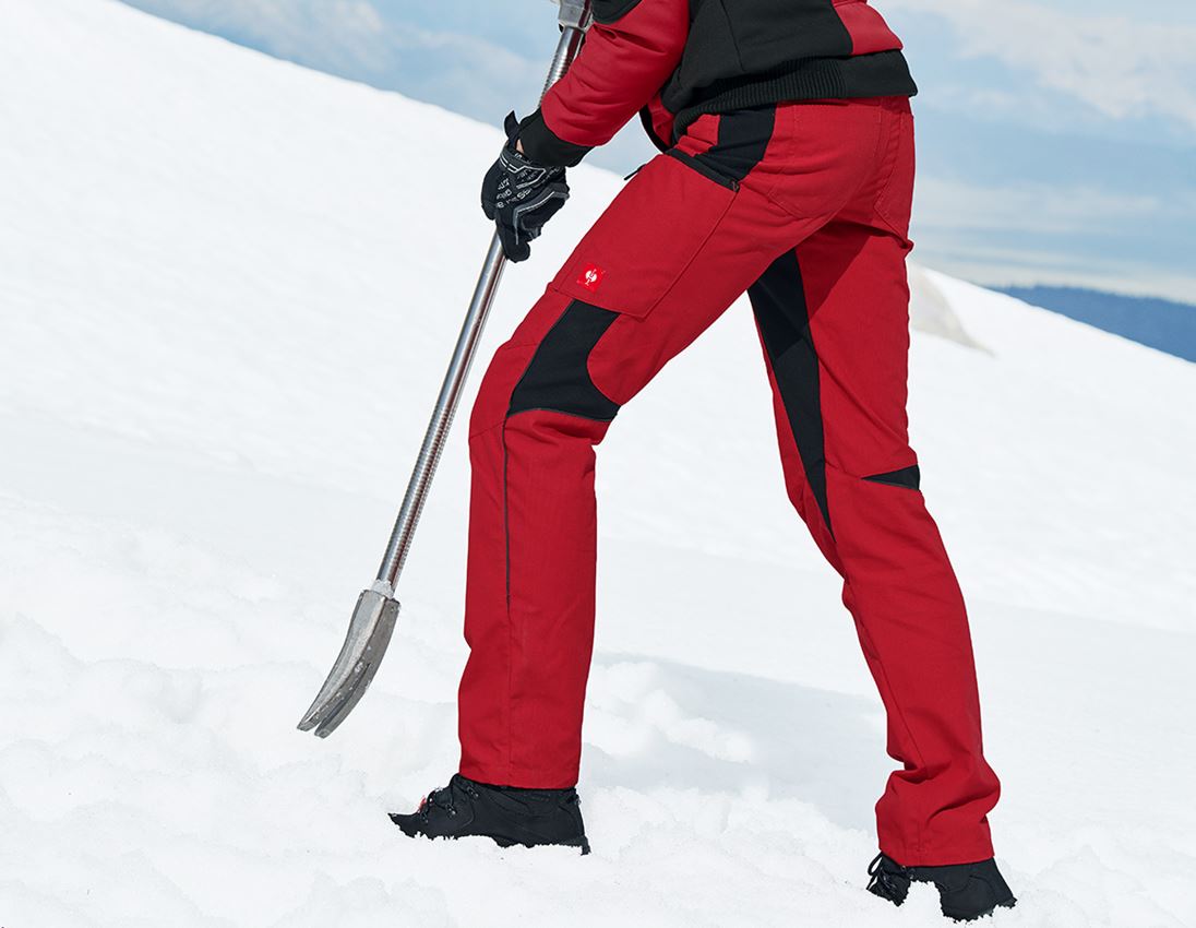 Installateurs / Plombier: Pantalon d'hiver pour femmes e.s.vision + rouge/noir 1
