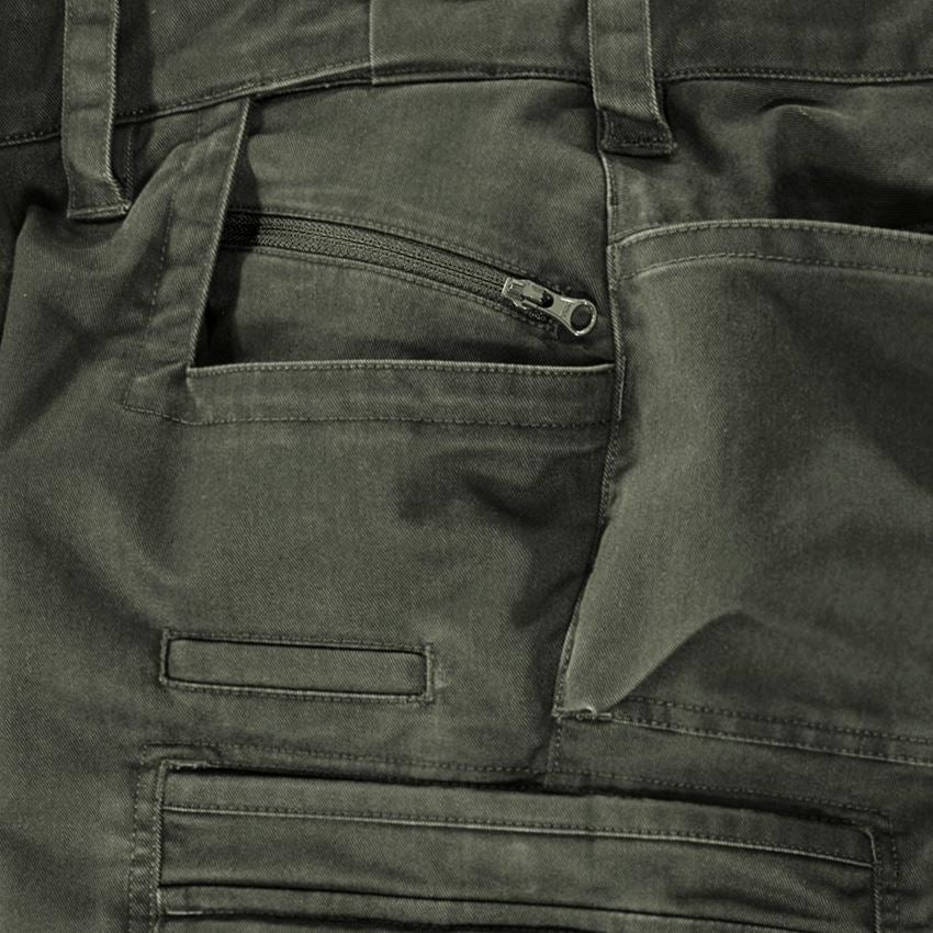 Pantalons de travail: Pantalon à taille élastique e.s.motion ten, femmes + vert camouflage 2