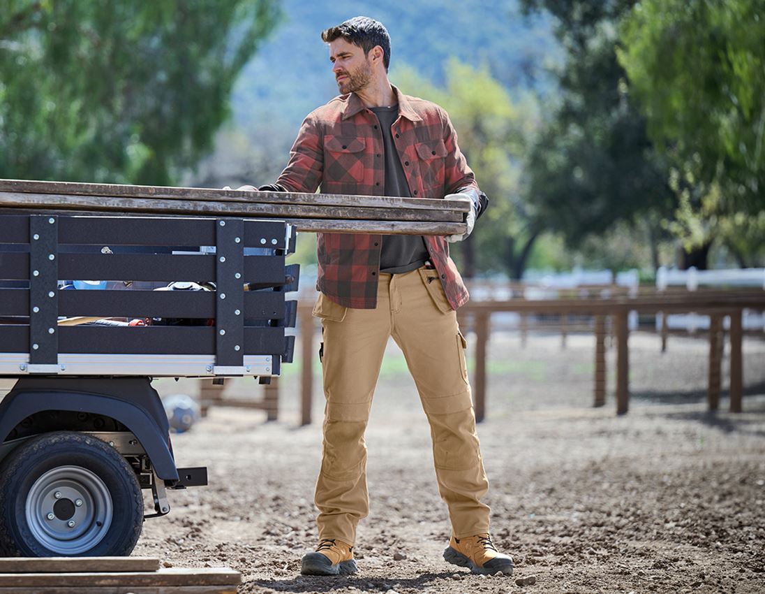 Work Trousers: Worker trousers e.s.iconic tool-pouch + almondbrown 3