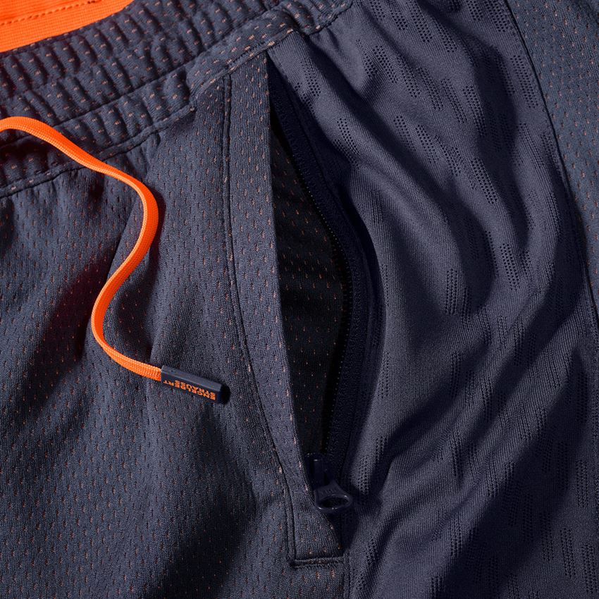 Work Trousers: Functional shorts e.s.ambition + navy/high-vis orange 2