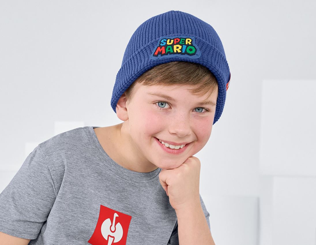 Collaborations: Super Mario Knitted Cap, children's + alkaliblue