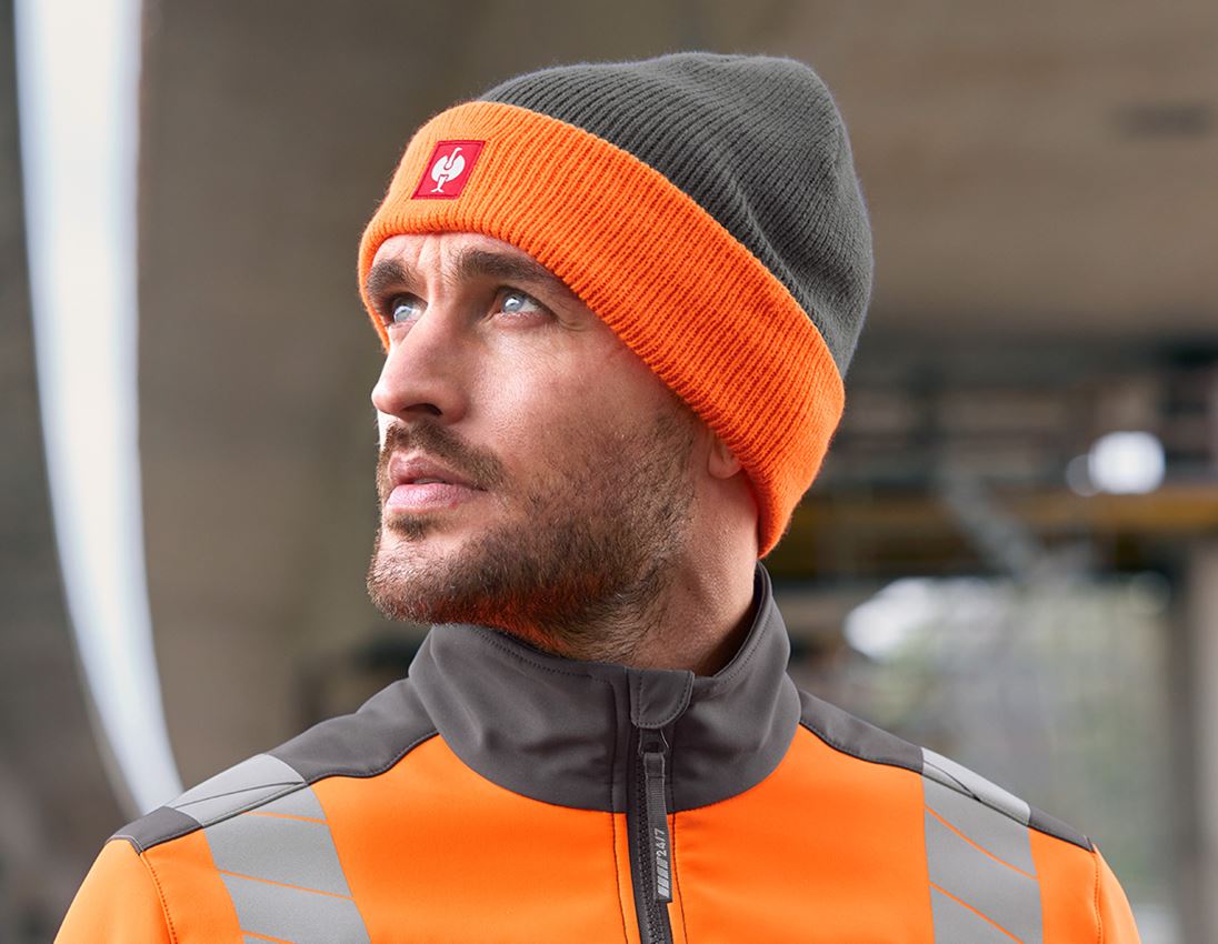 Accessoires: Bonnet tricoté e.s.motion 24/7 + anthracite/orange fluo 1