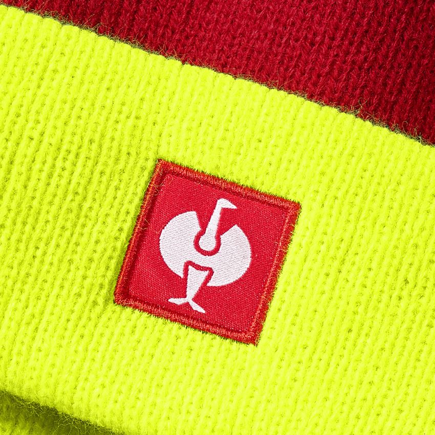 Topics: Knitted cap e.s.motion 24/7 + red/high-vis yellow 2