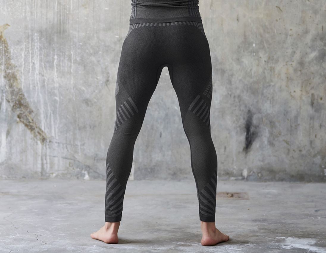 Sous-vêtements | Vêtements thermiques: Fonction-Long Pants e.s.trail seamless-warm + noir/gris basalte 2