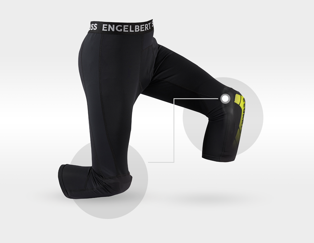 Protection du genou: e.s. Knee Pad Pro-Comfort + jaune acide/noir 1