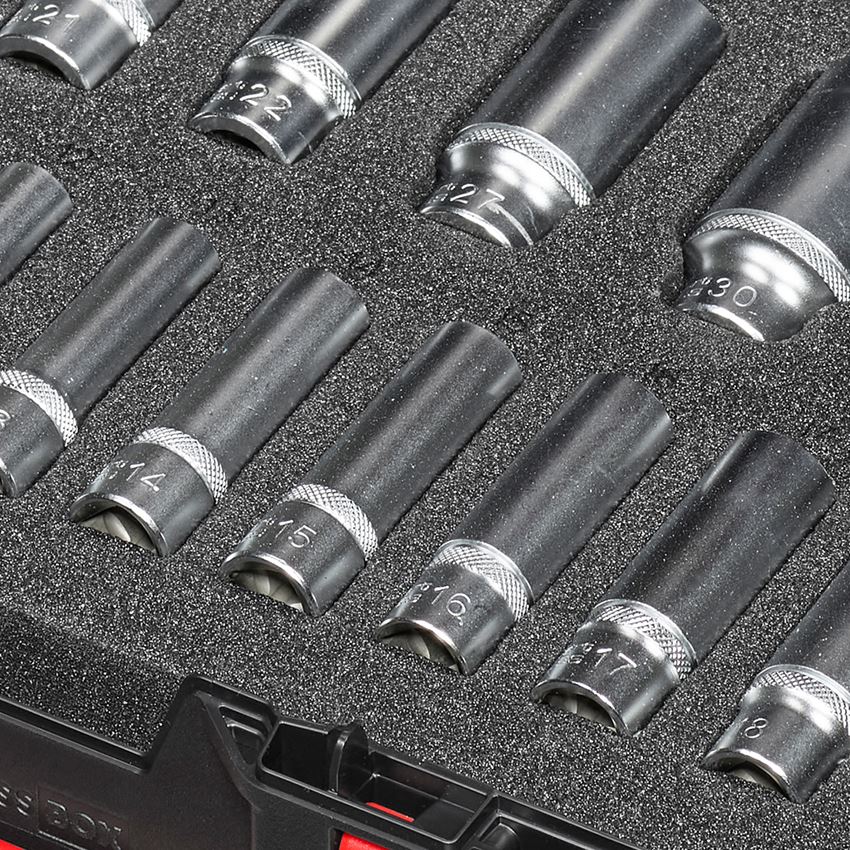 STRAUSSbox System: Socket wrench set 1/2" long in STRAUSSbox 118 midi 2