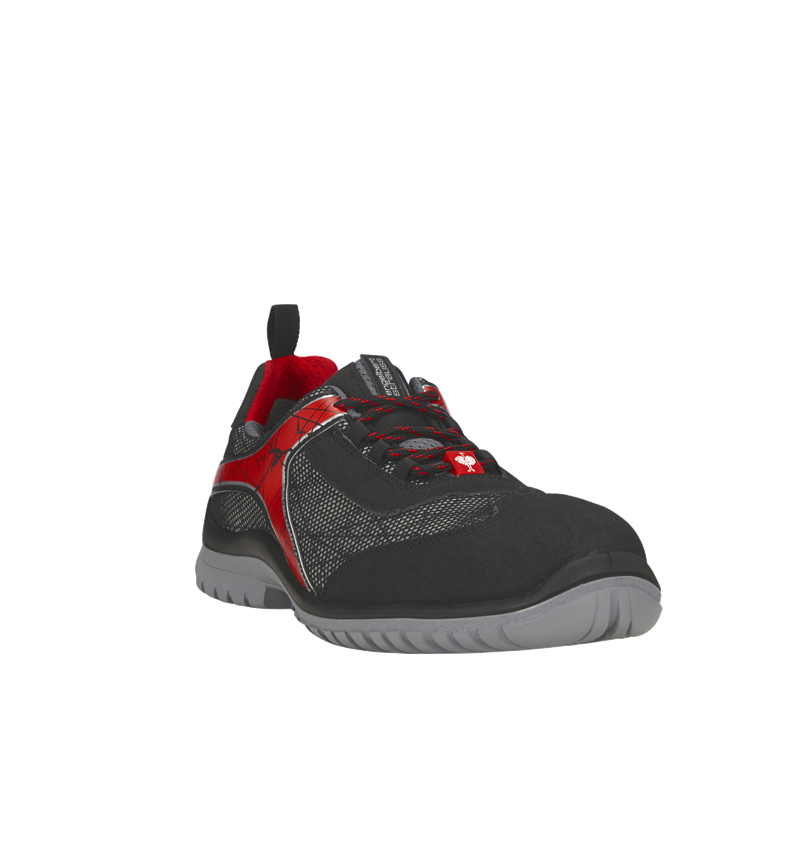 S1: e.s. S1 Chaussures basses de sécurité Spider + graphite/noir/rouge 2
