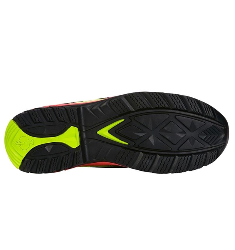 Safety Trainers: e.s. S1 Chaussures basses de sécurité Merak + noir/jaune fluo/orange fluo 2