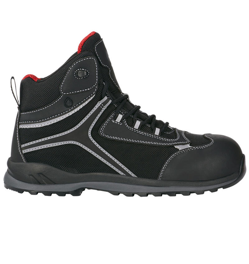 Safety Trainers: e.s. S3 Safety boots Zahnia mid + black 2