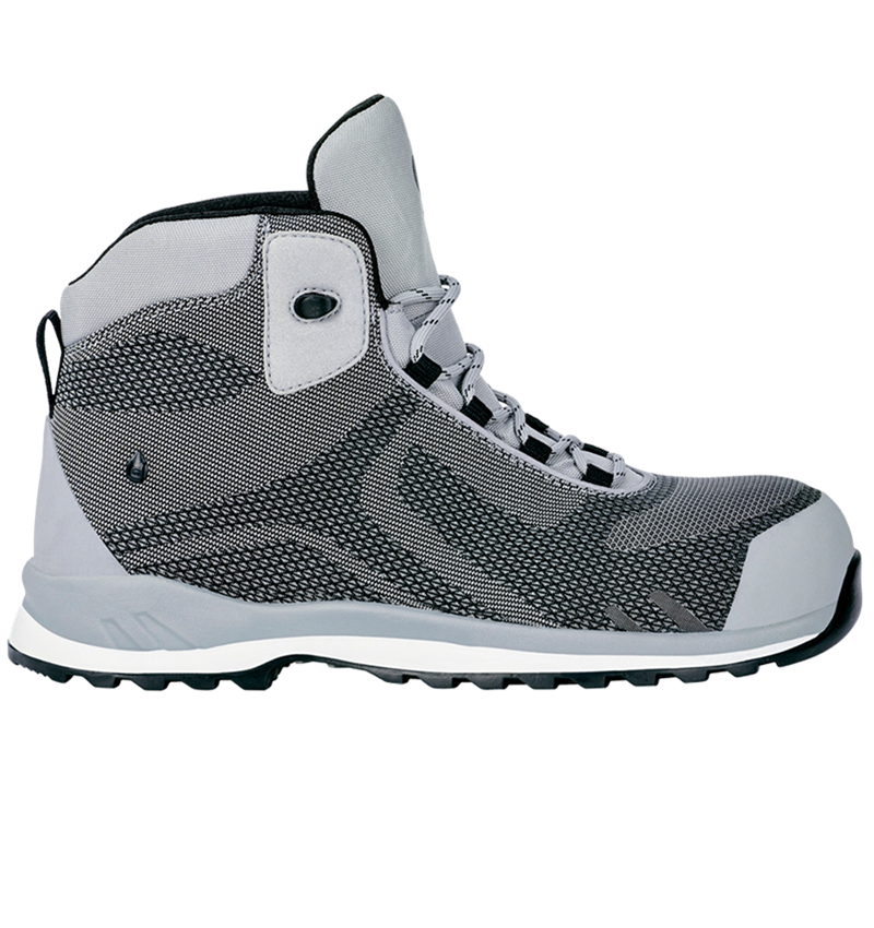 Safety Trainers: e.s. S3 Safety boots Zardik mid + white/platinum 1