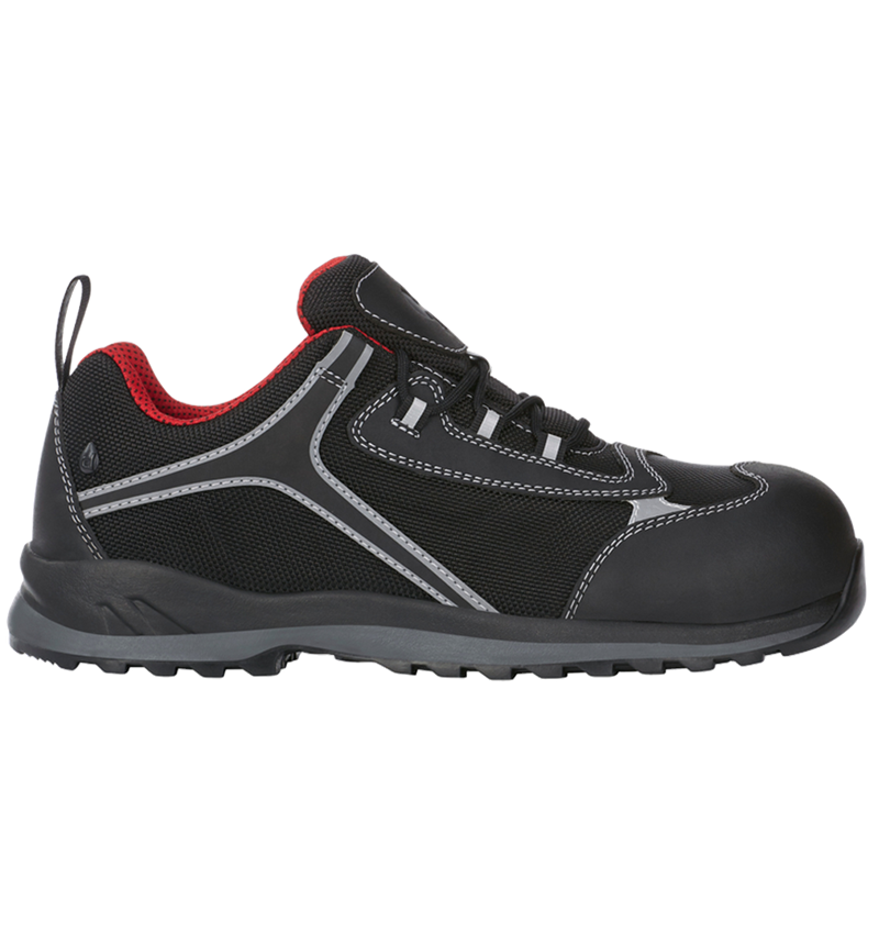 Safety Trainers: e.s. S3 Safety shoes Zahnia low + black/red 1