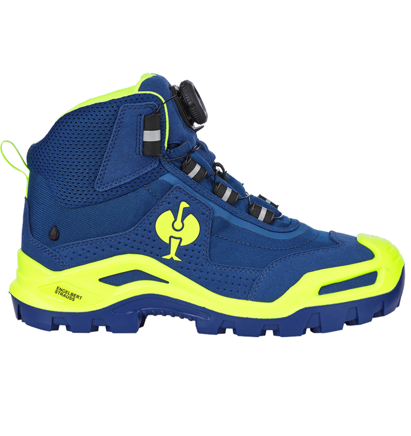 Chaussures: S3 Chaussures hautes de sécurité e.s.Kastra II mid + bleu royal/jaune fluo 2