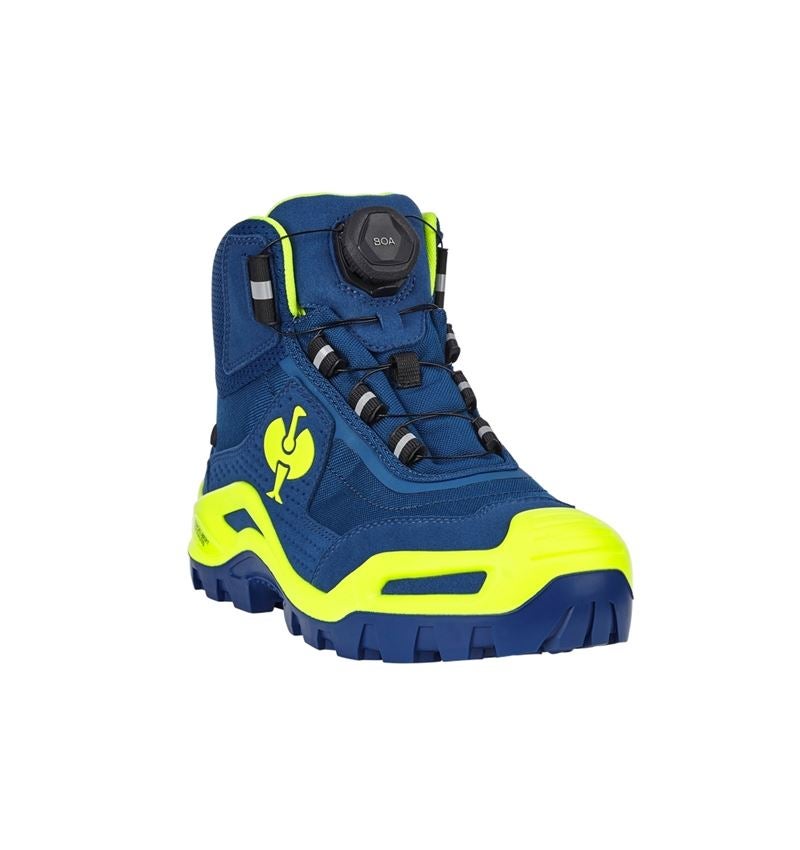 S3: S3 Chaussures hautes de sécurité e.s.Kastra II mid + bleu royal/jaune fluo 3