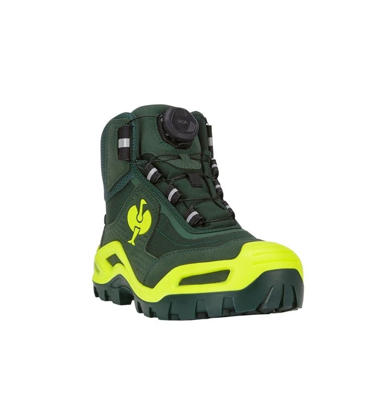 S3: S3 Chaussures hautes de sécurité e.s.Kastra II mid + vert/jaune fluo 5