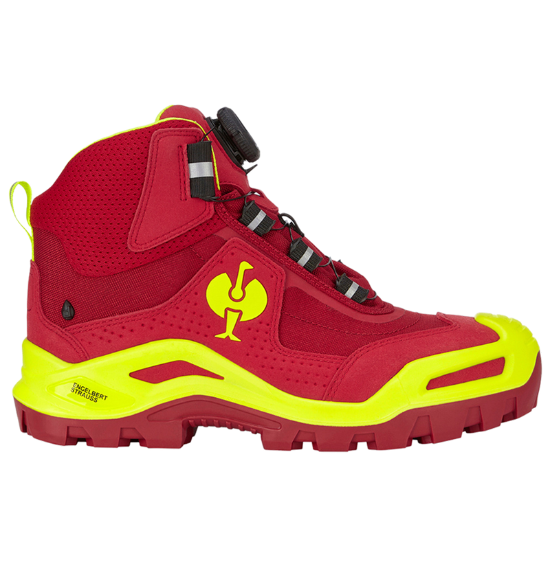 S3: S3 Chaussures hautes de sécurité e.s.Kastra II mid + rouge/jaune fluo 2