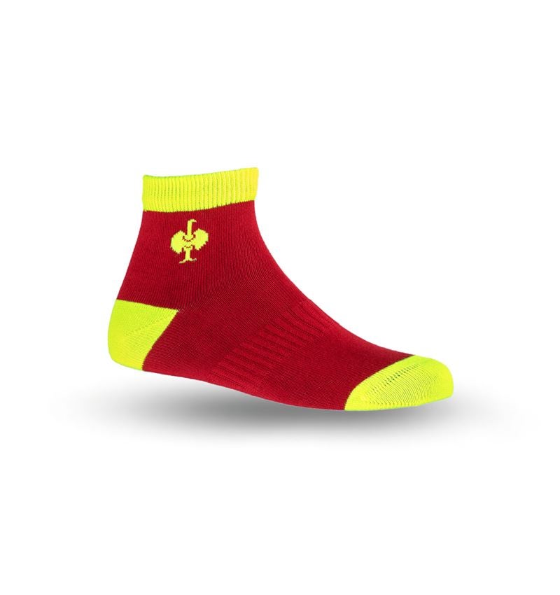 Accessoires: e.s. Chaussettes Allround Classic light/mid, enfa. + rouge vif/jaune fluo