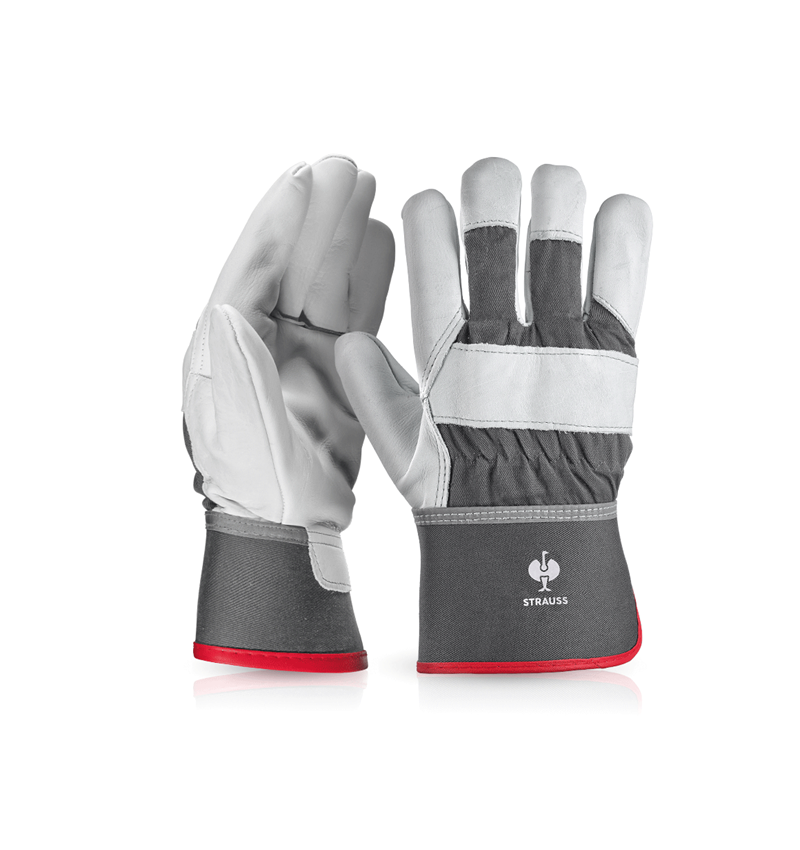 Leather: Grain leather gloves Platinum