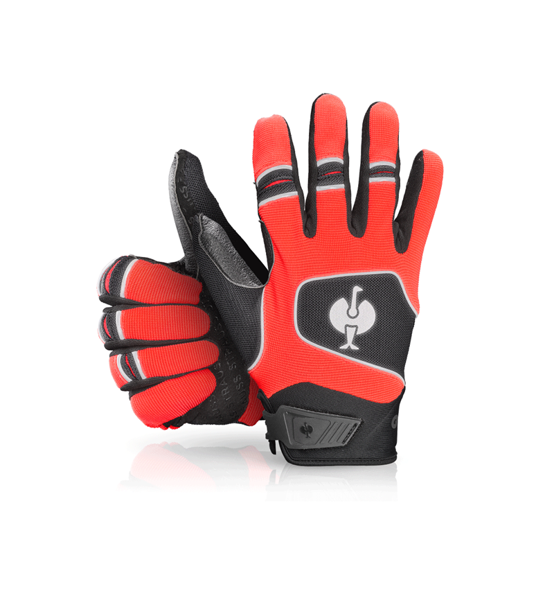 Gants: Gants e.s.ambition + noir/rouge fluo