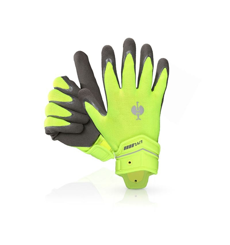 Revêtement: Gants hybrides e.s.motion 24/7 + jaune fluo/anthracite