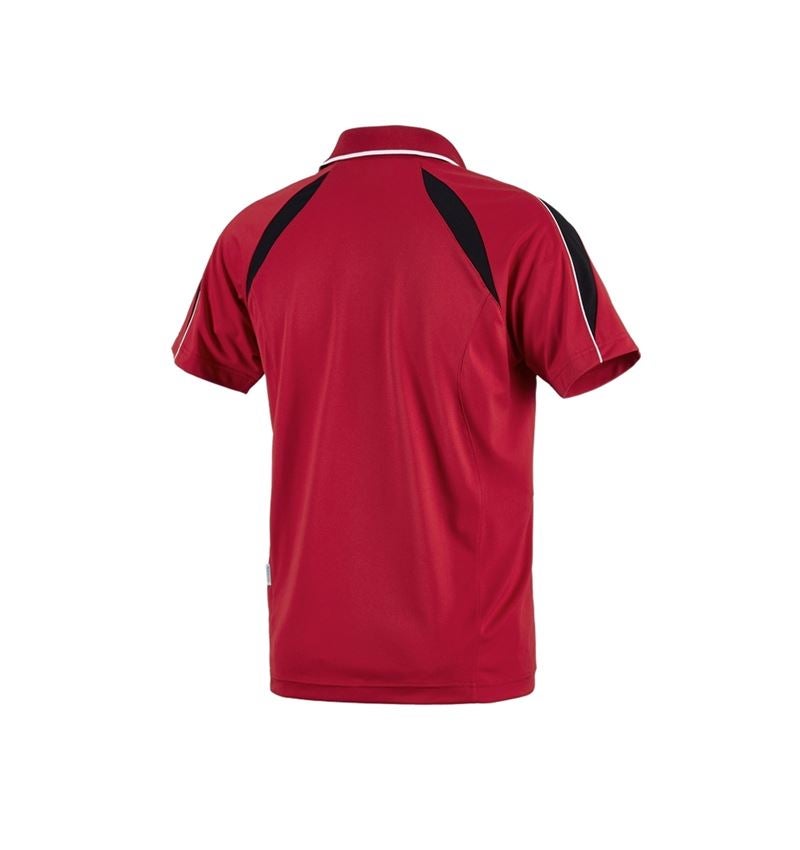 Hauts: e.s. Polo-shirt fonctionnel poly Silverfresh + rouge/noir 3
