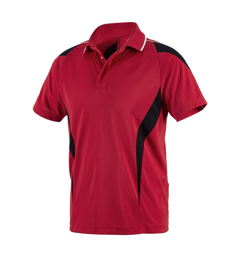 Hauts: e.s. Polo-shirt fonctionnel poly Silverfresh + rouge/noir 2